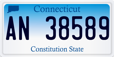 CT license plate AN38589