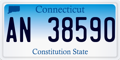 CT license plate AN38590