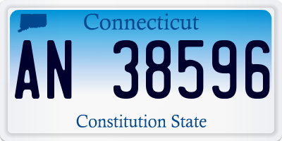 CT license plate AN38596