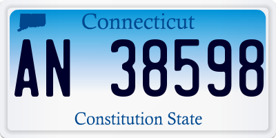 CT license plate AN38598