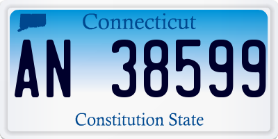 CT license plate AN38599