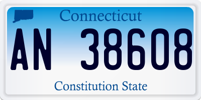 CT license plate AN38608