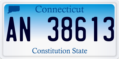 CT license plate AN38613