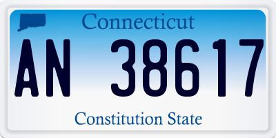 CT license plate AN38617