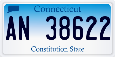 CT license plate AN38622