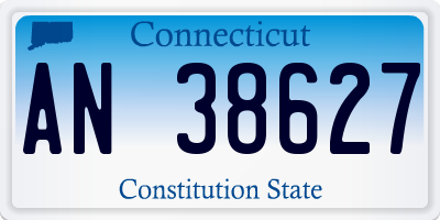 CT license plate AN38627