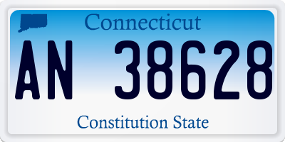 CT license plate AN38628