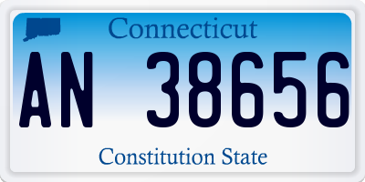 CT license plate AN38656