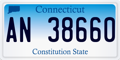 CT license plate AN38660