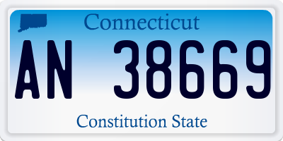 CT license plate AN38669