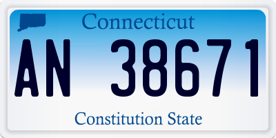 CT license plate AN38671