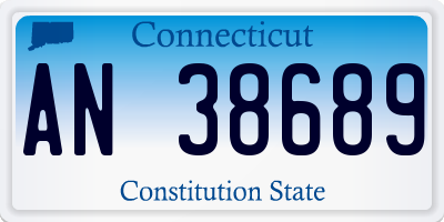 CT license plate AN38689