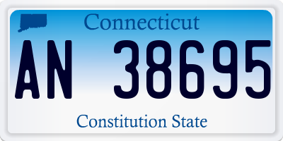 CT license plate AN38695