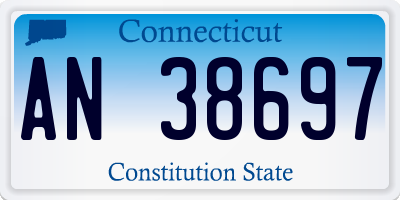 CT license plate AN38697