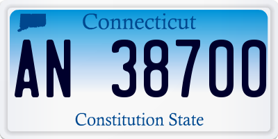 CT license plate AN38700