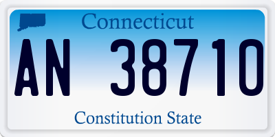 CT license plate AN38710