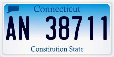 CT license plate AN38711