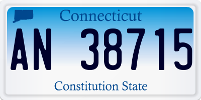 CT license plate AN38715