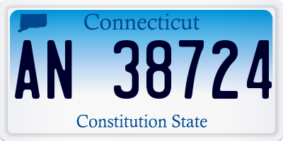 CT license plate AN38724