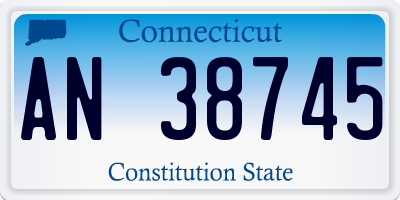CT license plate AN38745