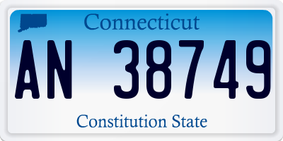 CT license plate AN38749
