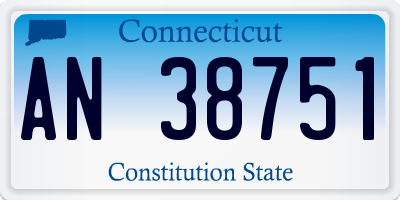 CT license plate AN38751