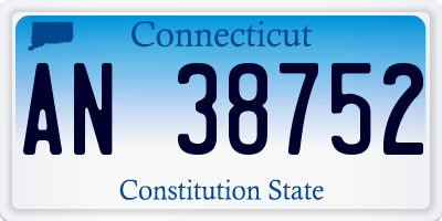 CT license plate AN38752