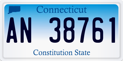 CT license plate AN38761