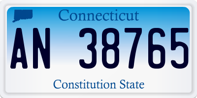 CT license plate AN38765