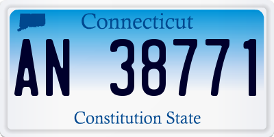 CT license plate AN38771