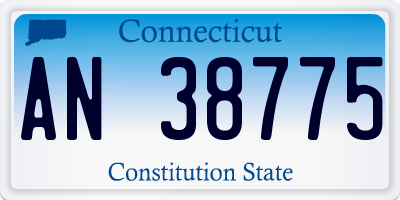 CT license plate AN38775