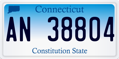 CT license plate AN38804