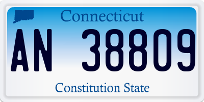 CT license plate AN38809