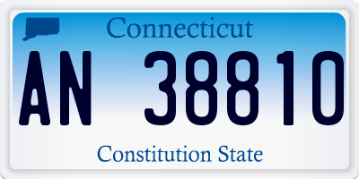 CT license plate AN38810