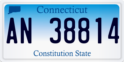 CT license plate AN38814