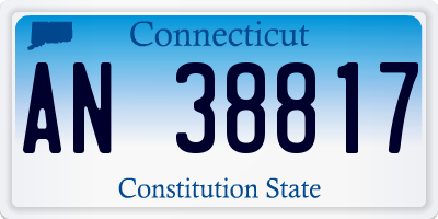 CT license plate AN38817