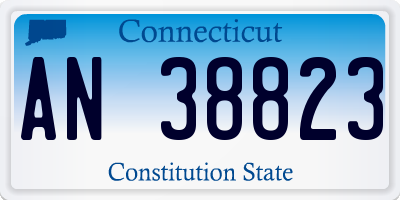 CT license plate AN38823