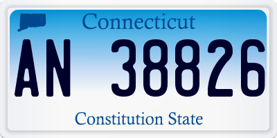 CT license plate AN38826