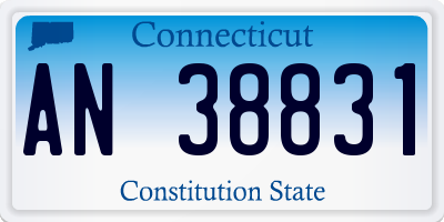 CT license plate AN38831