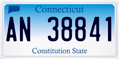 CT license plate AN38841