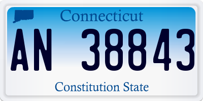 CT license plate AN38843