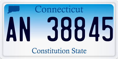 CT license plate AN38845