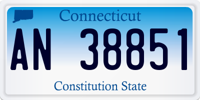 CT license plate AN38851