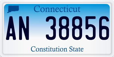 CT license plate AN38856