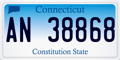 CT license plate AN38868