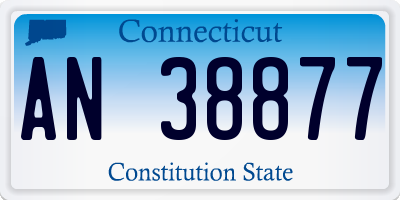 CT license plate AN38877