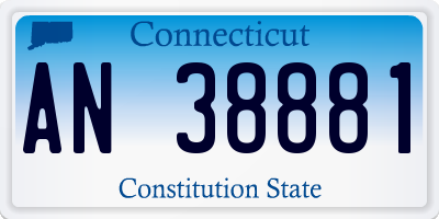 CT license plate AN38881