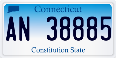 CT license plate AN38885