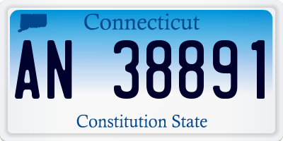 CT license plate AN38891