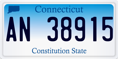 CT license plate AN38915